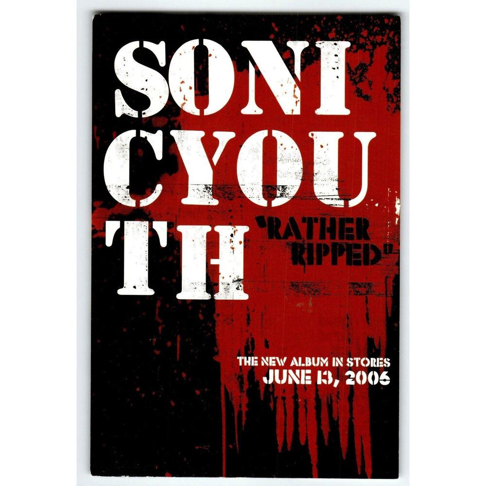 Sonic Youth Rather Ripped CD Album Promo Postcard Vintage Punk Rock
